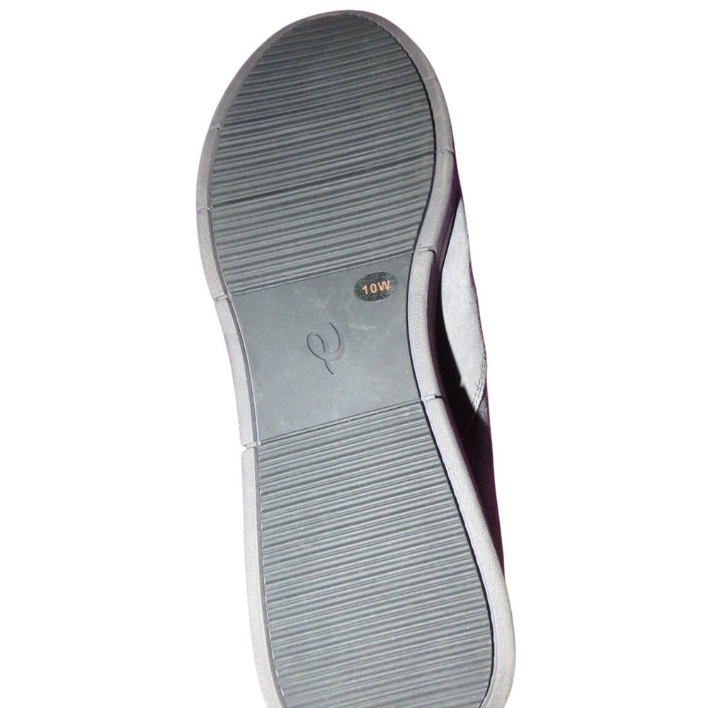 Easy Spirit Plume Loafers Gray Suede Leather Slip On Low Wedge Comfort Shoes 10W - Picture 6 of 8